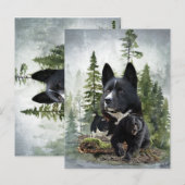 Carte Postale Chien d'Ours de Carélie (Devant / Derrière)
