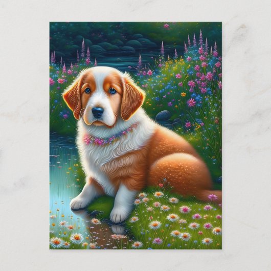 Carte Postale Chien doux (Devant)