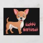 Carte Postale Chien drôle dessin animé mignon Chihuahua annivers (Devant)