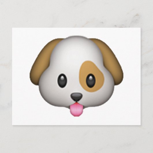Carte Postale Chien - Emoji (Devant)