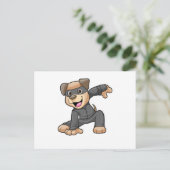 Carte Postale Chien en costume de ninja (Debout devant)