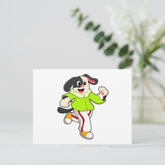 Carte Postale Chien en course (Debout devant)