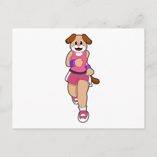 Carte Postale Chien en course (Devant)