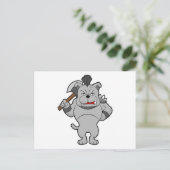 Carte Postale Chien en Guerrier avec Hache (Debout devant)