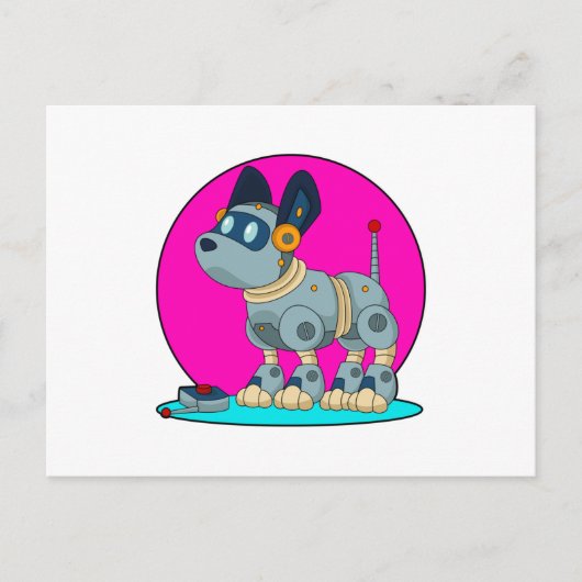 Carte Postale Chien en tant que robot (Devant)