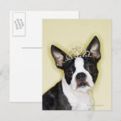 Carte Postale Chien en tiara (Devant / Derrière)