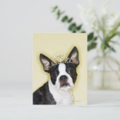 Carte Postale Chien en tiara (Debout devant)