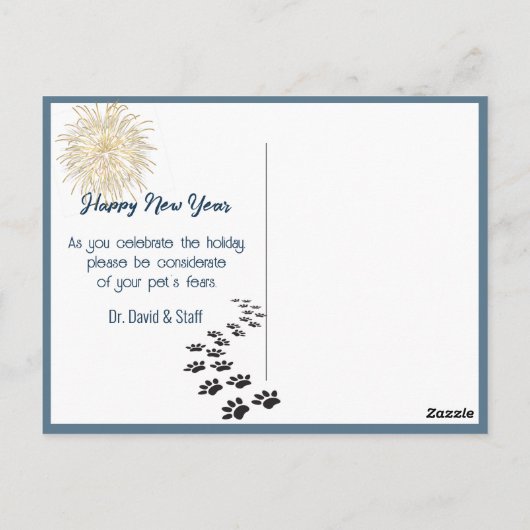 Carte Postale Chien et chat sous une surface inclinée (Dos)