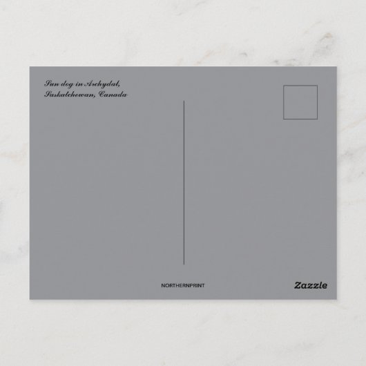 Carte Postale Chien et chien solaire dans Archydal Saskatchewan (Dos)