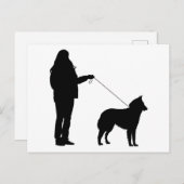 Carte Postale Chien et propriétaire (Devant / Derrière)