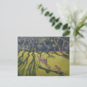 Carte Postale Chien et singe 1998 (Debout devant)