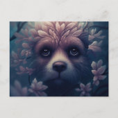 Carte Postale Chien Etrange Avec Fleur (Devant)