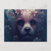 Carte Postale Chien Etrange Avec Fleur (Devant)