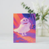 Carte Postale Chien fantôme heureux (Debout devant)
