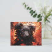 Carte Postale Chien Flamboyant (Debout devant)