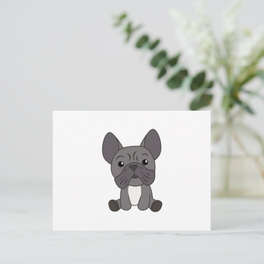 Carte Postale Chien Français Chien Chien Chien Chien De Chien De (Debout devant)