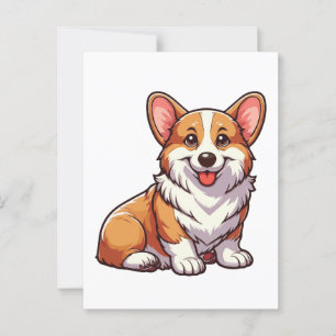 Carte Postale Chien gallois de Corgi
