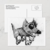 Carte Postale chien gris (Devant / Derrière)