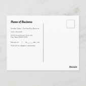 Carte Postale Chien Grooming Rendez-vous Bow rose Noir Chien (Dos)