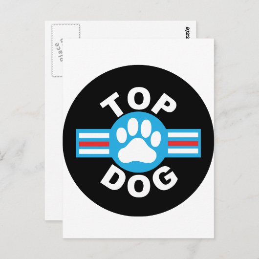 Carte Postale chien haut (Devant / Derrière)