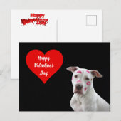 Carte postale Chien Heureuse Sainte-Valentin (Devant / Derrière)