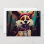 Carte Postale Chien Heureux (Devant / Derrière)