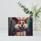 Carte Postale Chien Heureux (Debout devant)