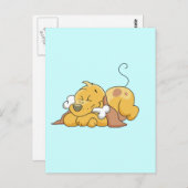 Carte Postale Chien heureux avec des T-shirts et des cadeaux (Devant / Derrière)