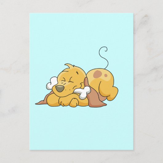 Carte Postale Chien heureux avec des T-shirts et des cadeaux (Devant)