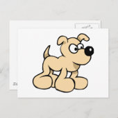 Carte Postale Chien impatient (Devant / Derrière)