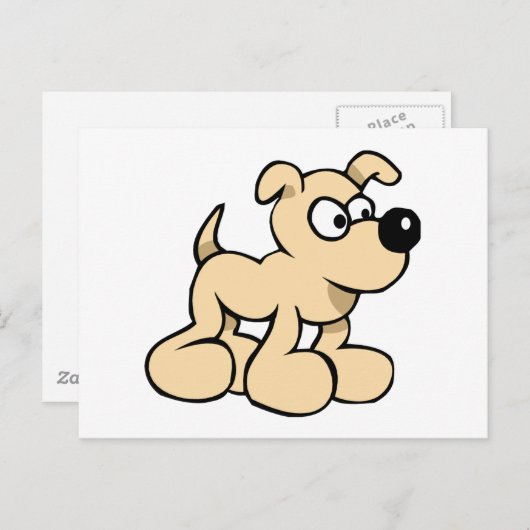 Carte Postale Chien impatient (Devant / Derrière)