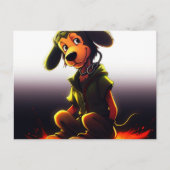Carte Postale Chien Jaune (Devant)