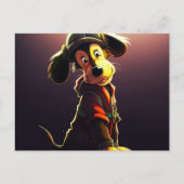 Carte Postale Chien Jaune (Devant)