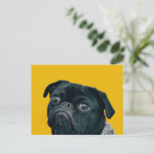 Carte Postale chien jaune (Debout devant)