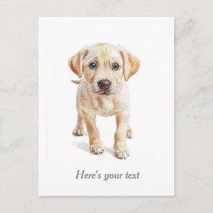 Carte Postale Chien Labrador Personnalisé de Puppy