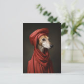 Carte Postale Chien Lady Saluki (Debout devant)