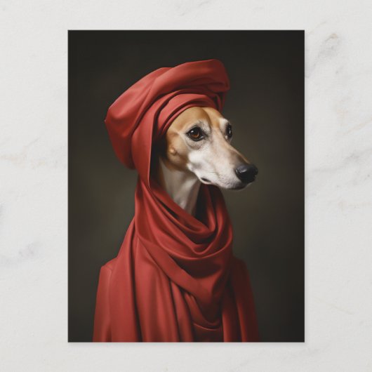 Carte Postale Chien Lady Saluki (Devant)