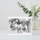 Carte Postale chien lanceur (Debout devant)