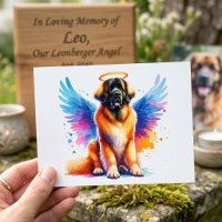 Chien Léonbergre Ange à l'aquarelle