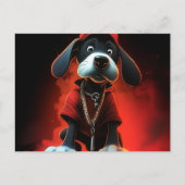 Carte Postale Chien lumière rouge (Devant)