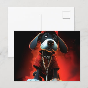 Carte Postale Chien lumière rouge