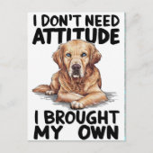 Carte Postale Chien Majestic Avec Un Message Défiant (Devant)