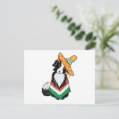Carte Postale Chien Mexicain Sombrero Et Poncho Cinco De Mayo (Debout devant)