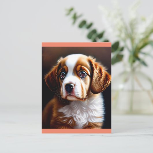 Carte Postale chien mignon (Debout devant)