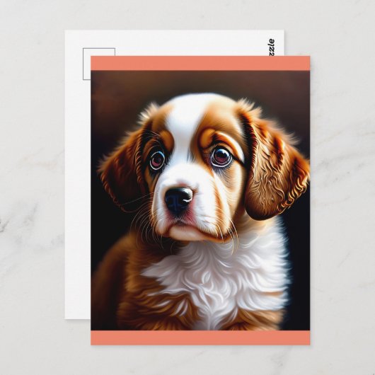 Carte Postale chien mignon (Devant / Derrière)