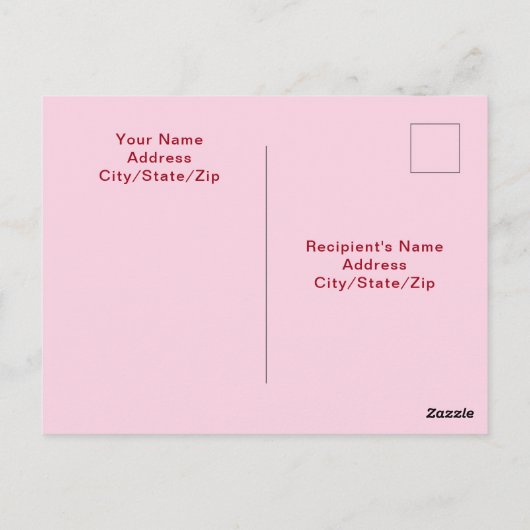 Carte Postale Chien mignon amour Coeurs Valentines Day Red Post (Dos)