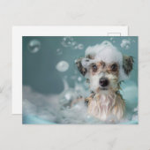 Carte Postale Chien mignon ayant un chemin de bulle (Devant / Derrière)