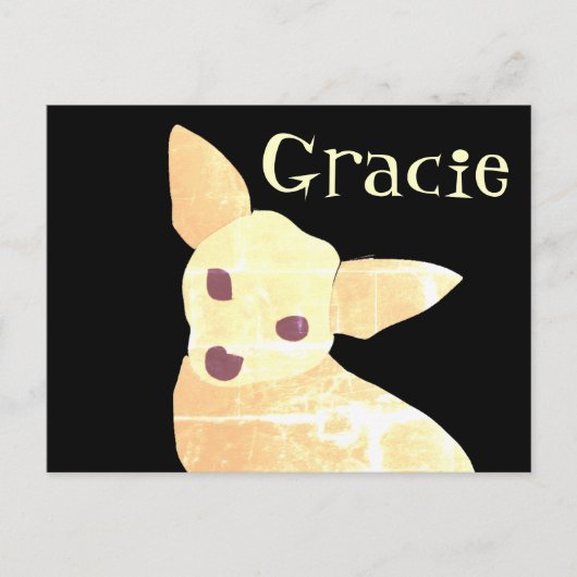 Carte Postale Chien mignon Chihuahua Fun Whimsical (Devant)