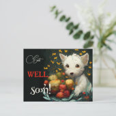 Carte Postale Chien mignon et les cures se portent bien bientôt (Debout devant)