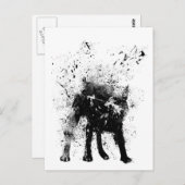 Carte Postale chien mouillé (Devant / Derrière)